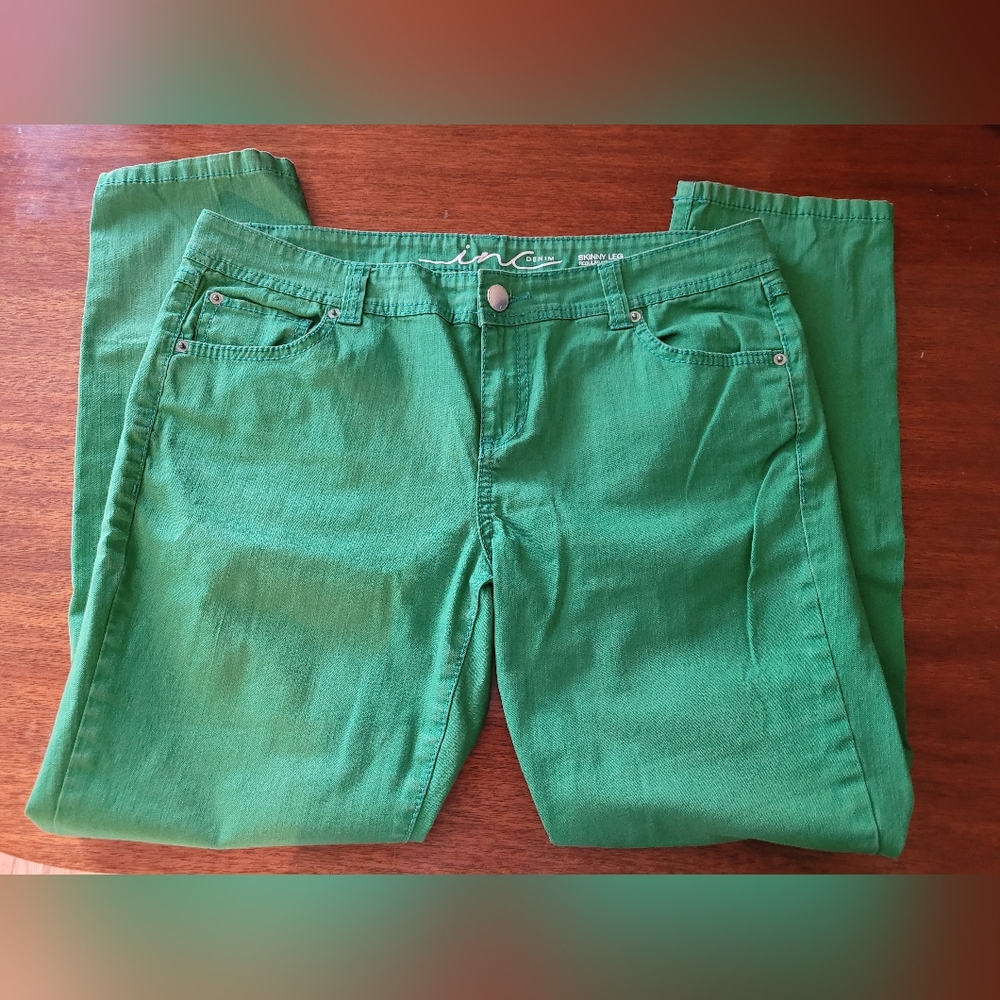 🌹 2/$15. INC coloured denim for women. Size 14.
